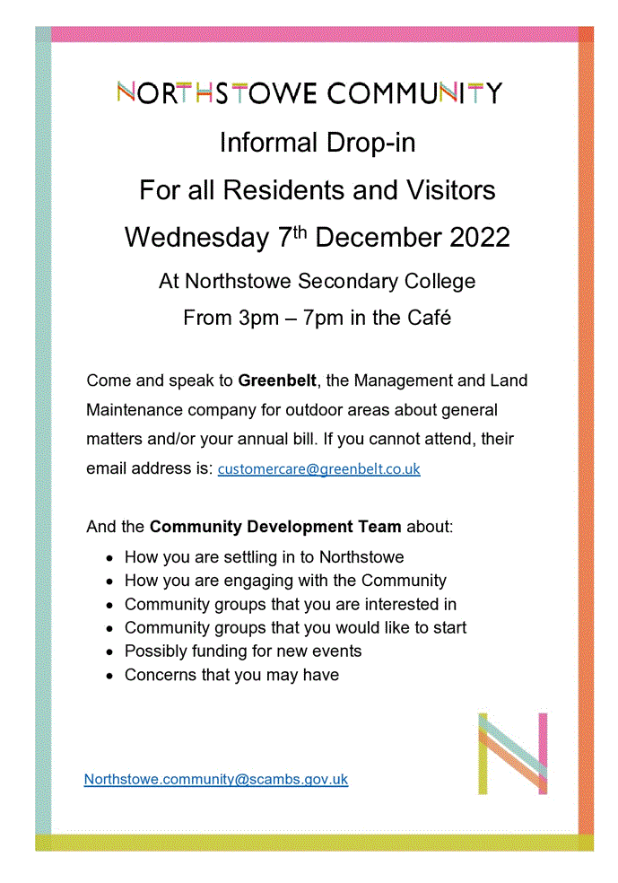 Drop in_meet Greenbelt_7 Dec 2022 Northstowe Town Council